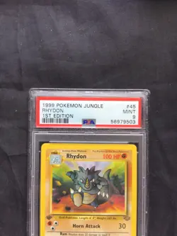 Pokemon Cards: Jungle 1st Edition Uncommon: Rhydon 45/64 PSA 9 - Image 3