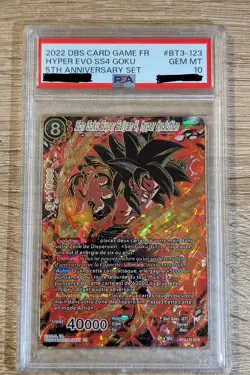 Dragon Ball Super Card Game BT3-123 SCR French 5th Anniversary SCR Pack PSA 10 - Image 1