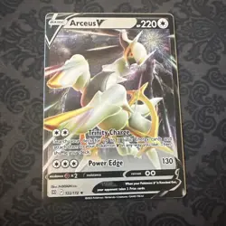 Arceus V 122/172 2022 Premium Collection Metal Promo Pokemon Card - Image 1