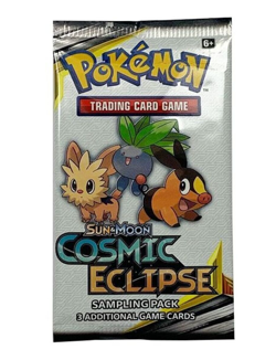 Pokemon Card - Cosmic Eclipse - Sampling Pack - 3 Cards - Factory Sealed - Image 1