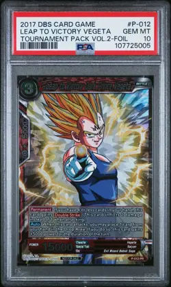 Leap to Victory Dark Prince Vegeta Textured FOIL Dragon Ball Super Card | PSA 10 - Image 1