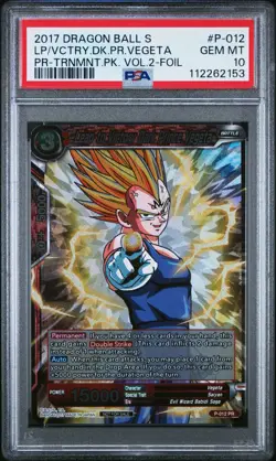 Leap to Victory Dark Prince Vegeta Textured FOIL Dragon Ball Super Card | PSA 10 - Image 3