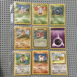 Vintage Base Set 90s Pokemon Card Lot Nidoran Nidorino Evolution Bundle 1999 - Image 1