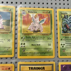Vintage Base Set 90s Pokemon Card Lot Nidoran Nidorino Evolution Bundle 1999 - Image 3