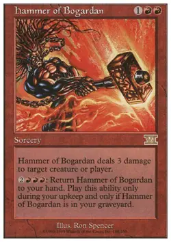 MTG Magic the Gathering Hammer of Bogardan (188/351) Sixth Edition LP - Image 1