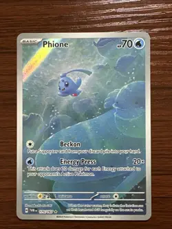 Phione 175/167 Pokemon TCG Twilight Masquerade Illustration Rare Full Art Holo - Image 2