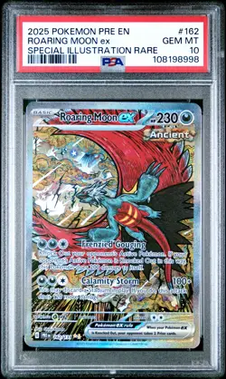 2025 POKEMON PRE EN-PRISMATIC EVOLUTIONS #162 ROARING MOON EX PSA 10 - Image 1