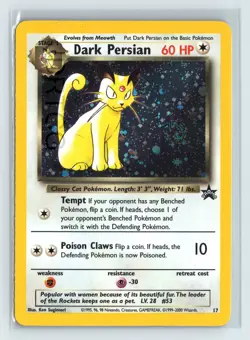 Pokemon TCG WOTC Black Star Promo Dark Persian - Image 1