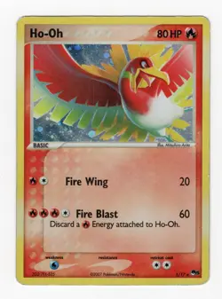2007 Pokemon Ho-Oh 1/17 Pop Series 5 Promo Holo Rare MP (See Desc) - Image 1