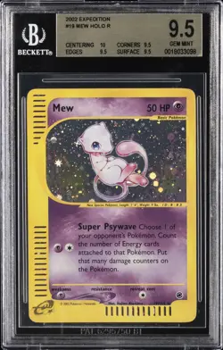 2002 POKEMON EXPEDITION #19 MEW HOLO RARE BGS 9.5 - Image 1