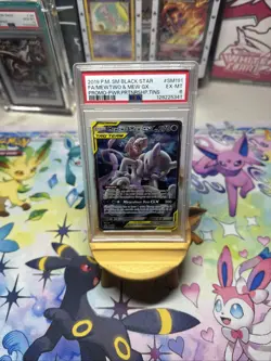 Pokemon TCG Mewtwo and Mew GX Black Star Promos SM191 PSA 6 - Image 1