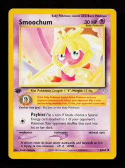 Smoochum 54/64 Common Neo Revelation 1st Edition Pokemon Card - Image 1