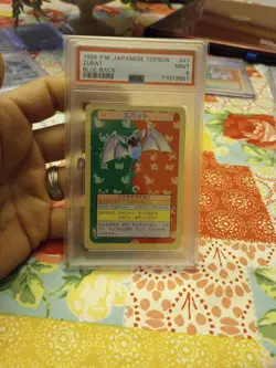 1995 Pokemon Japanese Topsun Card Zubat #41 Blue Back PSA 9 MINT - Image 1