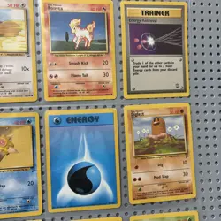 Vintage 90s Pokemon Binder Lot Of 9 Cards Base Set 2 WOTC 1999 - Image 3