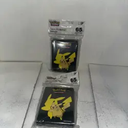 Ultra Pro Deck Protector Card Sleeves Pokemon Charmander Pikachu Black (2024) - Image 1