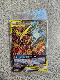 pokemon card; Zapdos&Articuno&Moltres Tag Team GX promo in promo packaging - Image 1
