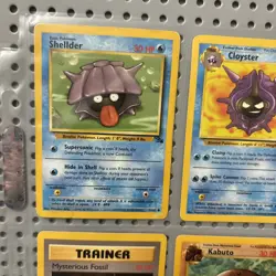 Vintage 90s Pokemon Cards Lot Fossil Set 1999 Wizards Binder Page Bundle - Image 2