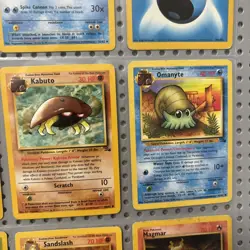 Vintage 90s Pokemon Cards Lot Fossil Set 1999 Wizards Binder Page Bundle - Image 4