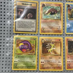 Vintage 90s Pokemon Cards Lot Fossil Set 1999 Wizards Binder Page Bundle - Image 5