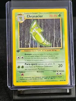 Pokemon Card - French 1st Edition Chrysacier Metapod (54/102) Base Set - Image 1