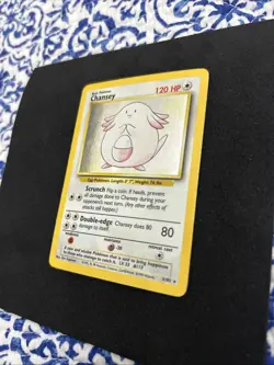 Pokemon TCG Chansey Base Set Holo Unlimited Rare Card 3/102 Nm/mint condition - Image 3