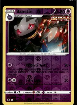 Pokemon Banette 063/198 Chilling Reign Reverse Holo Rare 3 Card Lot - Image 1