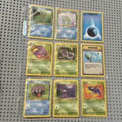 Vintage Pokemon Cards Lot Fossil Set Ekans Arbok Horsea Seadra Evolution Bundle - Image 1