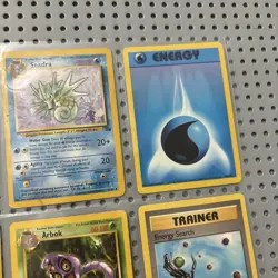 Vintage Pokemon Cards Lot Fossil Set Ekans Arbok Horsea Seadra Evolution Bundle - Image 3