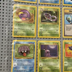 Vintage Pokemon Cards Lot Fossil Set Ekans Arbok Horsea Seadra Evolution Bundle - Image 5