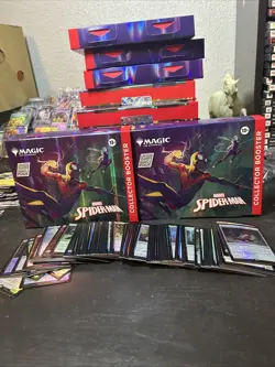 12x Opened Magic: The Gathering Spider-Man Box Collector Booster Box - Image 1