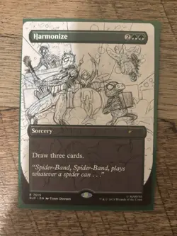Harmonize #7015 Rare Sketch Version Spider-Man Secret Lair MTG - Image 1