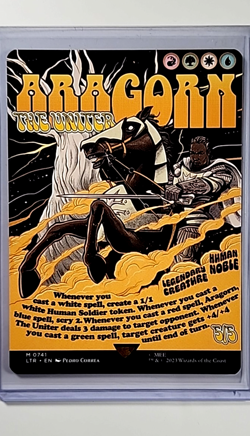 2023 MTG Magic the Gathering LOTR Lord of the Rings Poster Aragorn The Uniter - Image 1