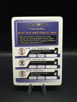 Pokemon E Reader Ruby/Sapphire 2003 Battle Record Card Freezing Ray GBA Game Boy - Image 1