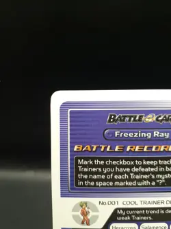 Pokemon E Reader Ruby/Sapphire 2003 Battle Record Card Freezing Ray GBA Game Boy - Image 2