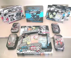 10 ITEMS!🔥Pokemon SV10.5 Black Bolt ETB/Poster Box/Tech Stickers/Mini Tins NEW - Image 1