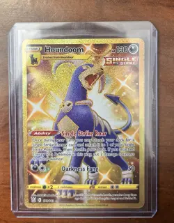 Houndoom 179/163 Gold Secret Rare Battle Styles Sword & Shield Pokemon MINT!!!!! - Image 1