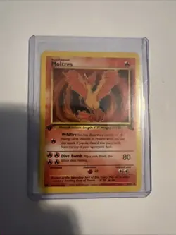1999 POKEMON FOSSIL 1ST EDITION #27 MOLTRES Non-Holo - Image 1