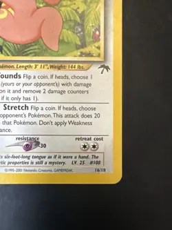 Pokemon Vintage Southern Islands Lickitung 16/18 Rare WotC Promo - Image 5