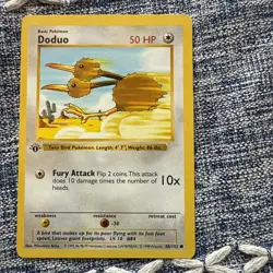 LP Doduo 1st First Edition SHADOWLESS Base Set Common 48/102 1999 WOTC Pokemon - Image 1