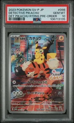 Pokemon TCG Detective Pikachu Returns Promo 098/Sv-p PSA 10 GEM MINT - Image 1