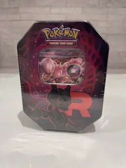 Pokemon TCG Team Rocket Mewtwo Ex Tin Brand New and Sealed Nintendo 2025 - Image 1
