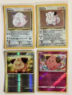 CHANSEY CLEFAIRY Base Set 2 HOLO Cleffa Call Of Legends Reverse Pokemon Lot - Image 1