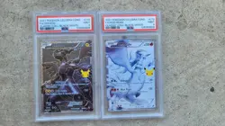 Pokemon PSA9 Zekrom & Reshiram Celebrations #113 #114 Classic Collection BW TCG - Image 1