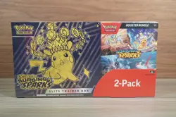 Pokemon Surging Sparks COSTCO BUNDLE (1 ETB & 1 Booster Bundle) IN HAND LOT OF 2 - Image 1