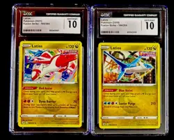 CGC 10 Latias Latios Fusion Strike Non Holo Rare Gem Mint Graded Pokemon Set - Image 1