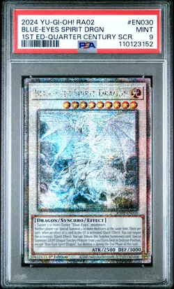 2024 YU-GI-OH! RA02-25TH ANV RARITY COLL II #EN030 BLUE-EYES SPIRIT DRAGON PSA 9 - Image 1