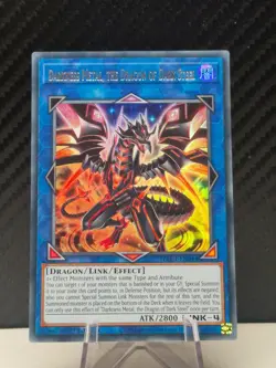 Yu Gi Oh - BLC1-EN044 Darkness Metal, The Dragon Of Dark Steel Gold Ultra Rare - Image 1