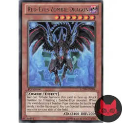 Yugioh Red-Eyes Zombie Dragon LCJW-EN206 Rare 1st Edition LP - Image 1