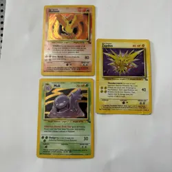 Vintage Pokemon Holo Card Lot Fossil 1999 WOTC Mitsuhiro Arita Art Set Dmg 90s - Image 5