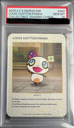 PSA 10 Louis Vuitton Takashi Murakami Panda Trading Card 002 Limited LV - Image 1